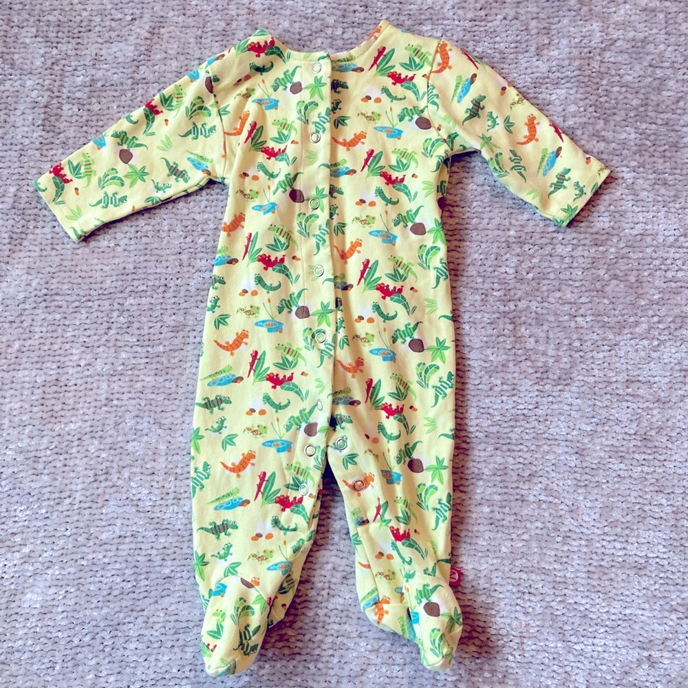 Zutano Footie Sleeper, Pajamas,‎ Lizards, Nature, 0-6 months, 100% Cotton